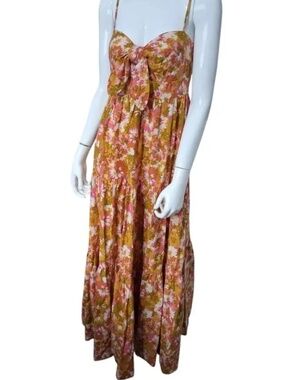 Stunning House of Harlow 1960 Pink and Mustard Floral Maxi Dress